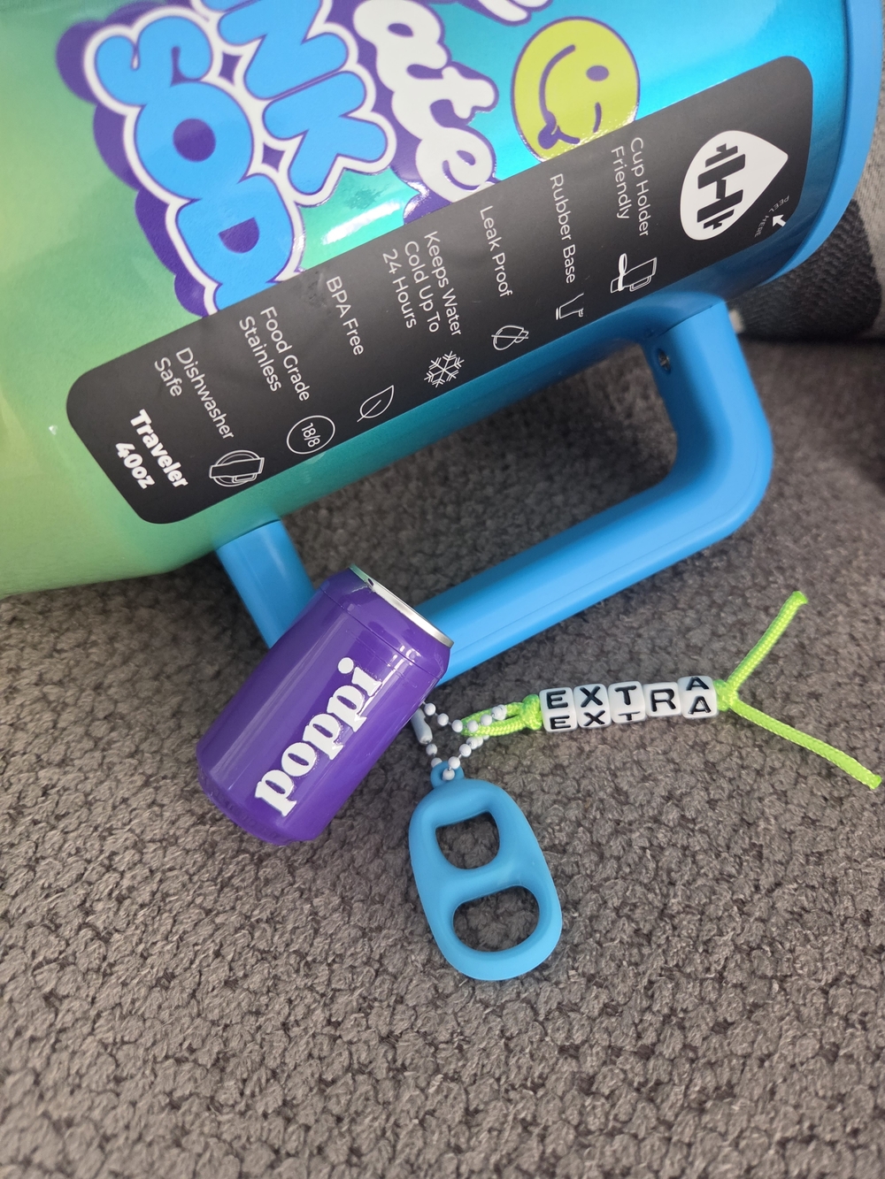 ✨ Limited Edition ✨ HydroJug x Poppi 40oz Traveler Straw Tumbler 🥤 - Picture 7 of 8